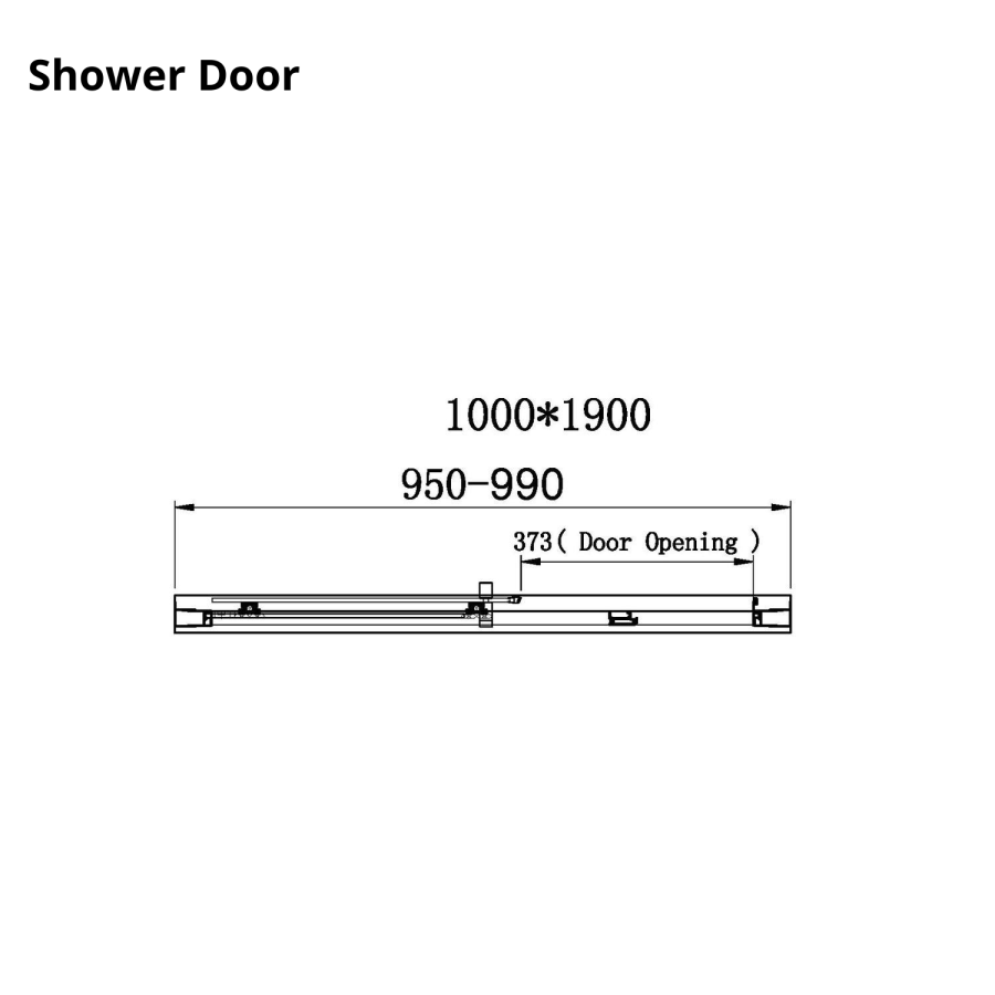 Chrome 6mm Glass Rectangular Shower Enclosure with Shower Tray 1000x700mm - Carina