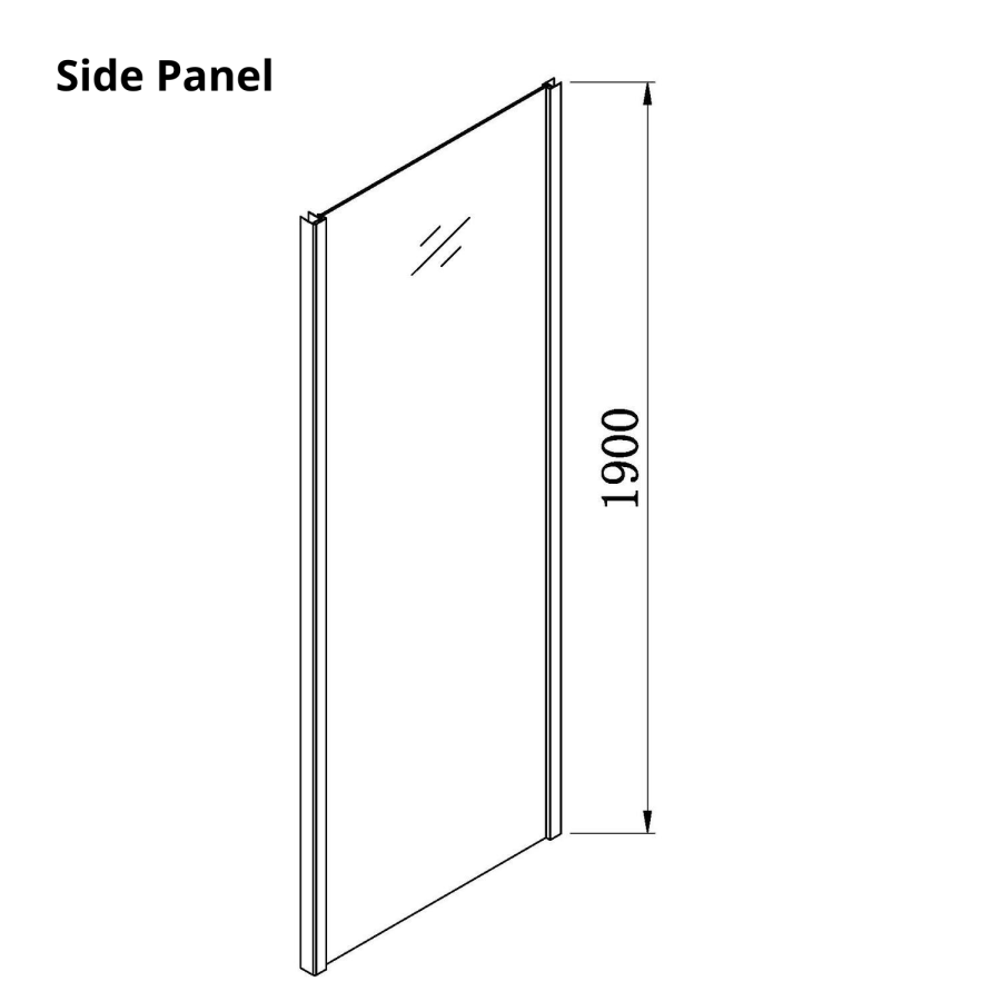 Chrome 6mm Glass Rectangular Shower Enclosure with Shower Tray 1000x700mm - Carina