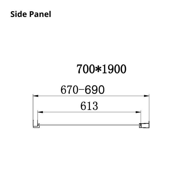 Chrome 6mm Glass Rectangular Sliding Shower Enclosure 1000x700mm - Carina