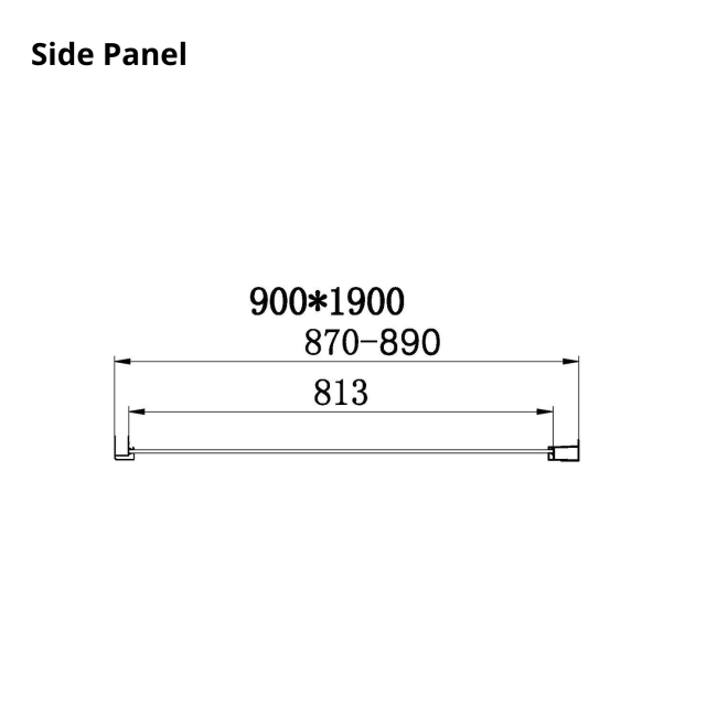 Chrome 6mm Glass Rectangular Sliding Shower Enclosure 1000x900mm - Carina