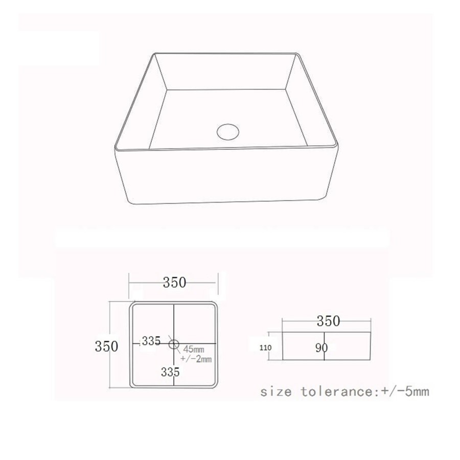 1200mm White Wall Hung Double Countertop Vanity Unit with Black Square Basin and Shelf – Lugo