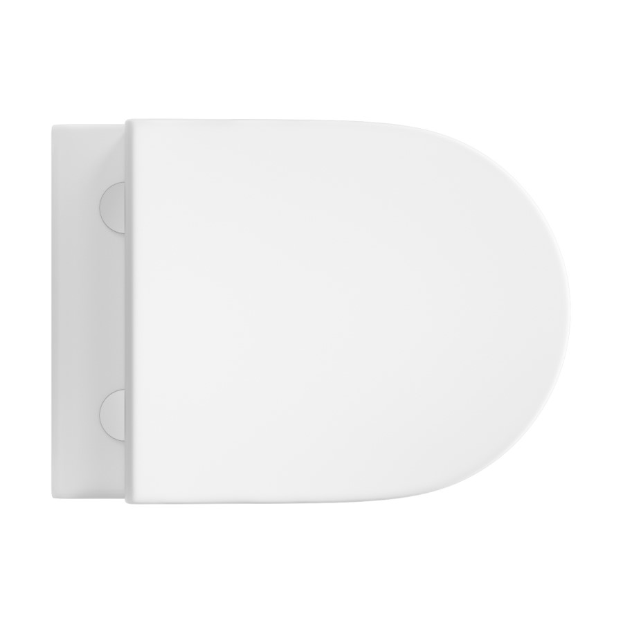 Wall Hung Toilet with Soft Close Seat White Glass Sensor Pneumatic Flush Plate 1170mm Frame & Cistern - Newport