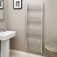 Eco Heat 1600 x 600mm Straight Chrome Heated Towel Rail