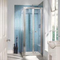 800 Bi Fold Shower Door with Side Panel and Shower Tray