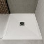 Chrome 6mm Glass Square Hinged Shower Enclosure with Low Profile Shower Tray 800mm - Carina