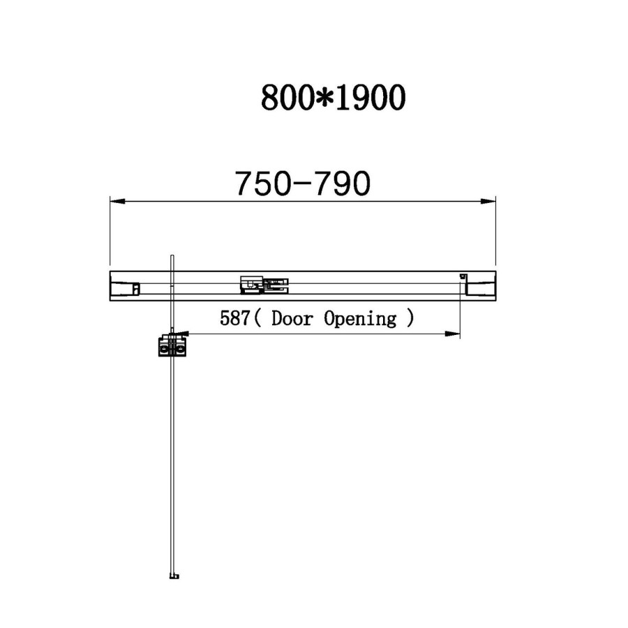 Chrome 6mm Glass Square Hinged Shower Enclosure with Low Profile Shower Tray 800mm - Carina