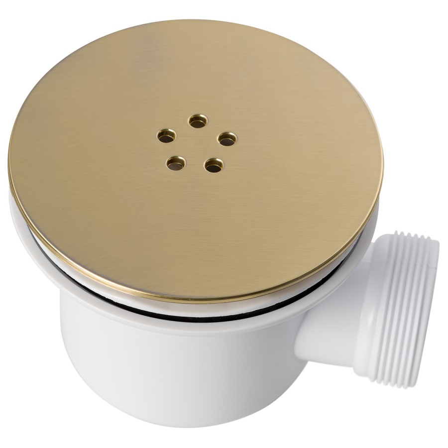 GRADE A1 - 90mm Brushed Brass Shower Waste