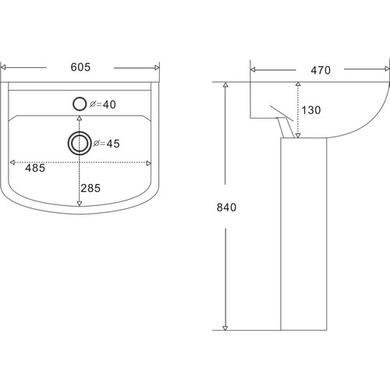 1700 x 800mm BrassWalk in Shower Enclosure Suite with Ashford Toilet and Basin