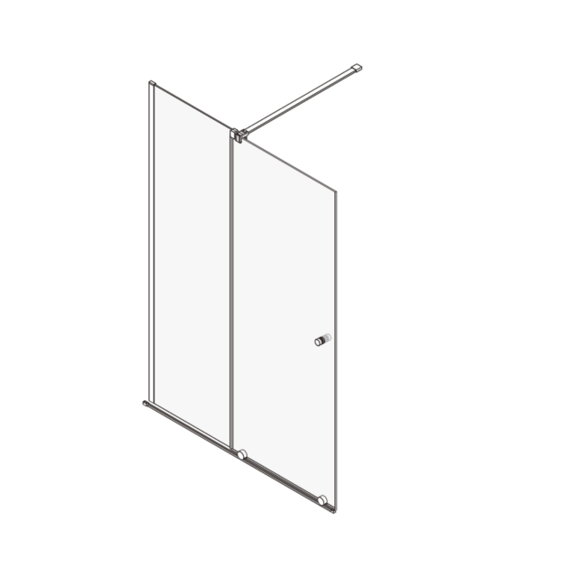 Brushed Brass 8mm Glass Rectangular Frameless Sliding Shower Enclosure 1200x800mm - Denver