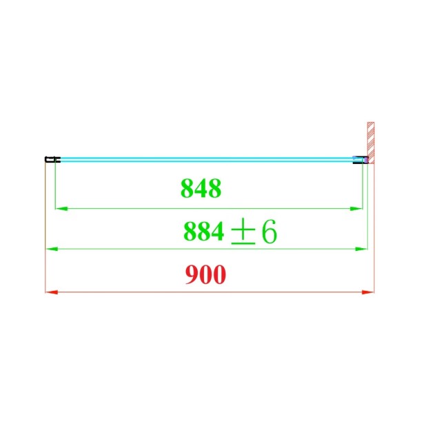 Chrome 8mm Glass Frameless Rectangular Sliding Shower Enclosure 1400x900mm - Denver