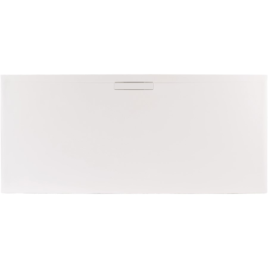 1000x800mm Low Profile Rectangular Shower Tray with Waste - White Stone Resin - Helsinki