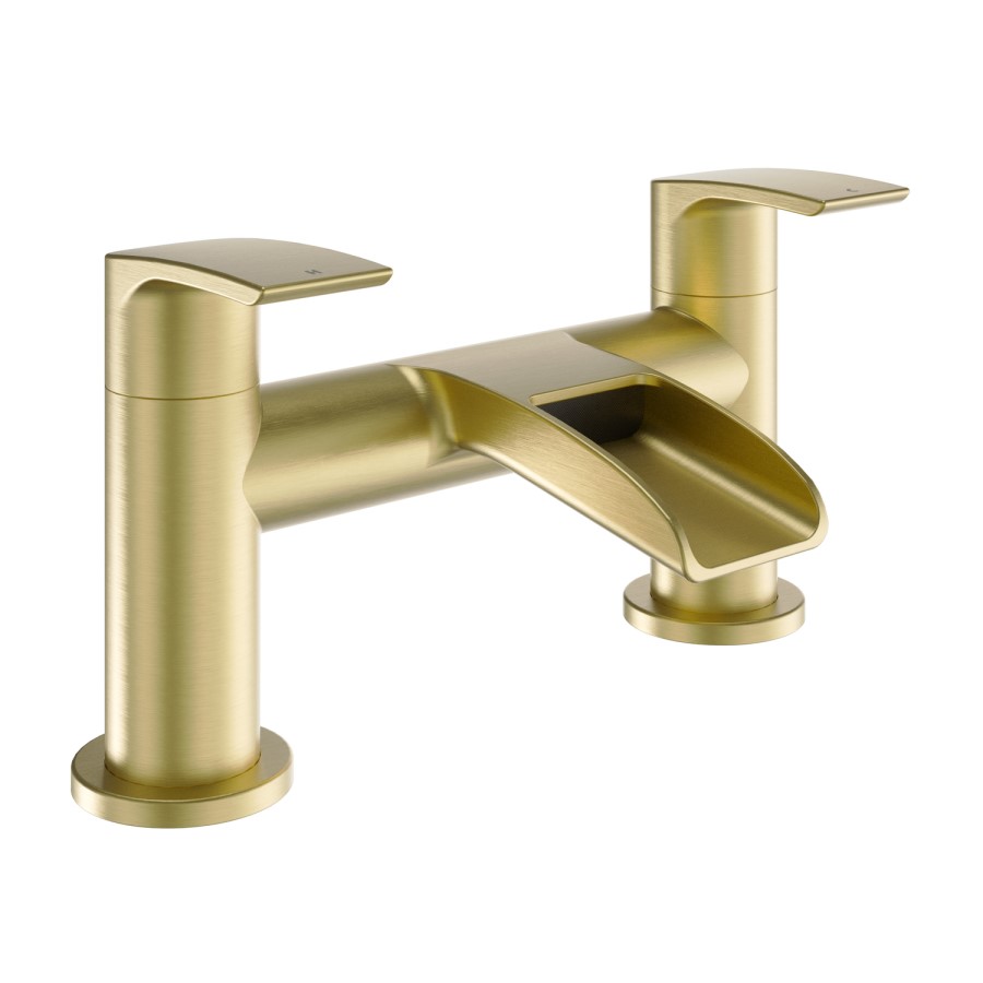 GRADE A1 - Brushed Brass Bath Mixer Tap - Elina