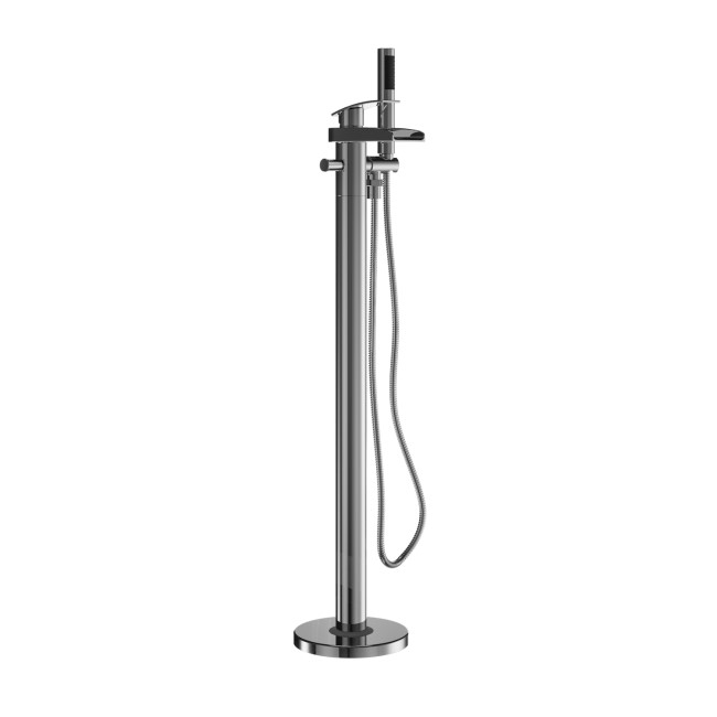 GRADE A1 - Chrome Freestanding Bath Shower Mixer Tap - Elina