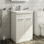 500mm White Freestanding Vanity Unit with Basin - Camborne