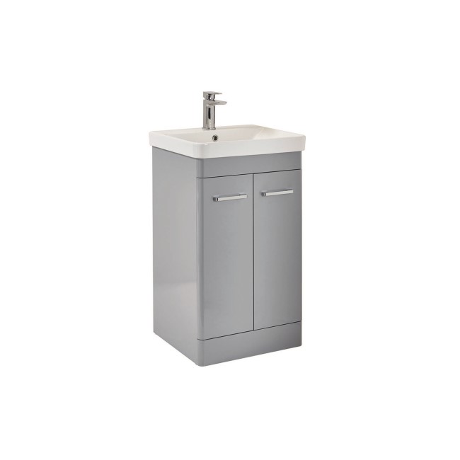 500mm Light Grey Freestanding Vanity Unit with Basin - Camborne