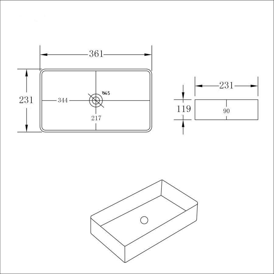 560mm Wood Effect Wall Hung Floating Basin Shelf and Green Basin - Evora