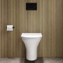 Indiana Wall Hung Toilet 1160mm Pneumatic Frame & Cistern & Black Flush Plate