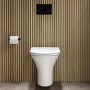 Indiana Wall Hung Toilet 1160mm Pneumatic Frame & Cistern & Black Glass Flush Plate