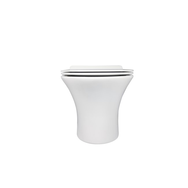 Indiana Wall Hung Toilet 1160mm Pneumatic Frame & Cistern & White Glass Flush Plate