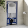 Indiana Wall Hung Toilet 1160mm Mechanical WC Frame & Cistern & Chrome Mechanical Flush Plate