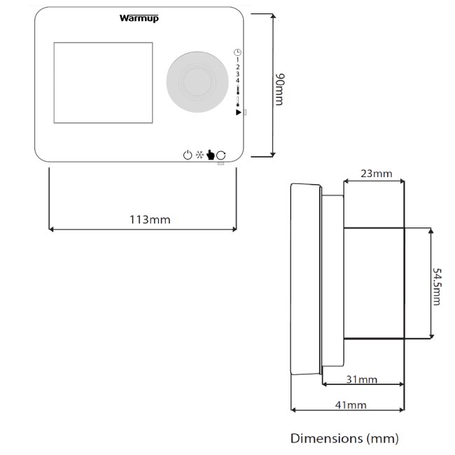 1sqm DCM Pro Electric Underfloor Heating Kit with Tempo Thermostat - Warmup