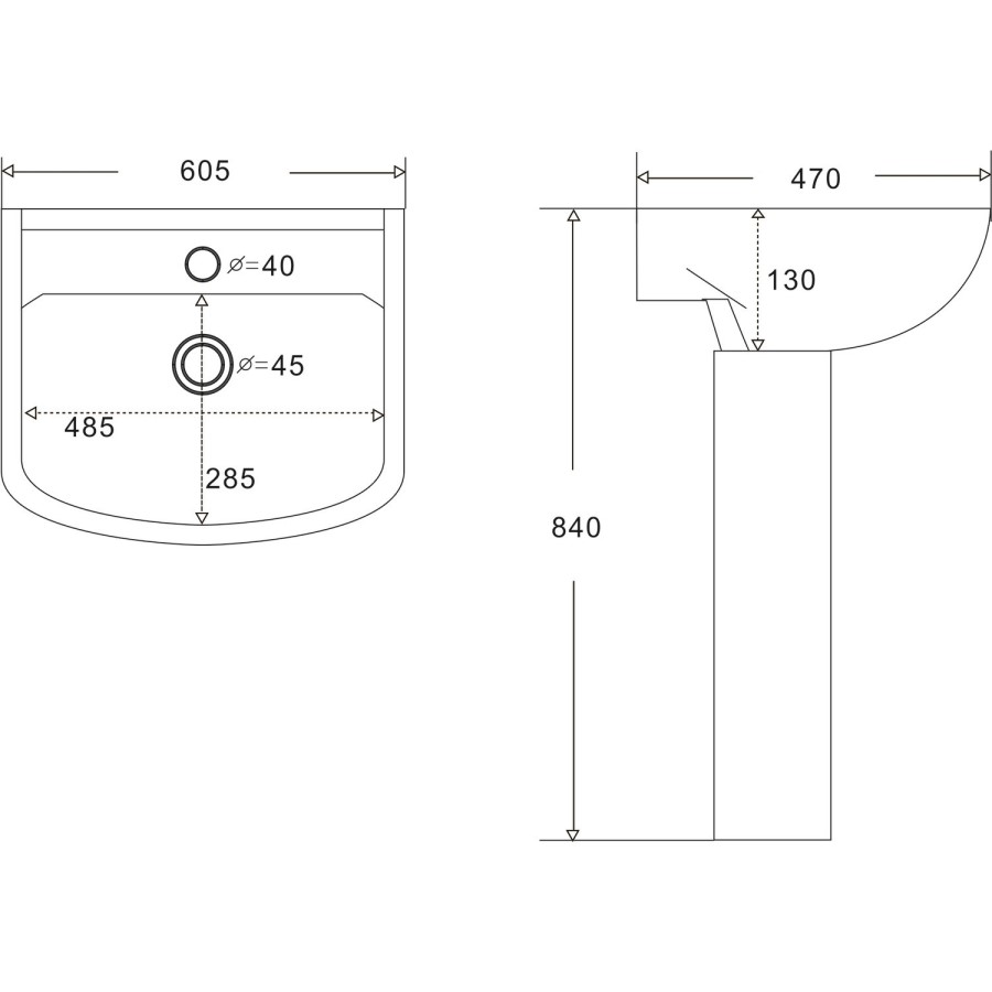 Brass Freestanding Right Hand Shower Bath Suite with Toilet and Basin - Kona