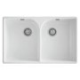 Double Bowl White Ceramic Fluted Belfast Kitchen Sink- Taylor & Moore Lillie