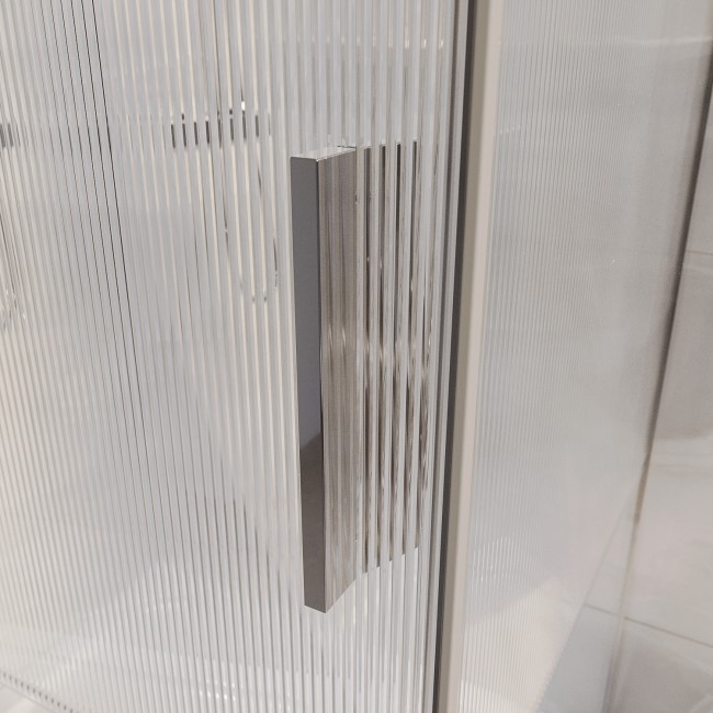 Fluted Glass 1200x800mm Sliding Shower Enclosure Right Hand - Matira