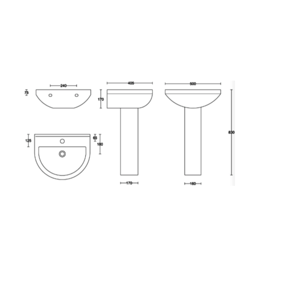 Arc Toilet & Basin Bathroom Suite