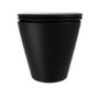 Matt Black Back to Wall Rimless Toilet with Soft Close Seat - Newport