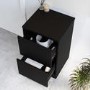 500mm Black Freestanding Countertop Vanity Unit - Palma