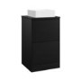 500mm Black Freestanding Countertop Vanity Unit with Square Basin - Palma