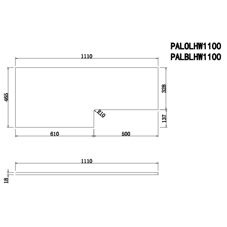 1100mm Black Left Hand Toilet and Sink Unit with Square Toilet and Chrome Push Button - Palma