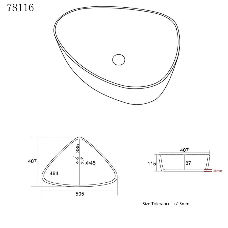 1100mm Wood Effect Right Hand Toilet and Sink Unit with Triangular Basin and Chrome Push Button - Palma