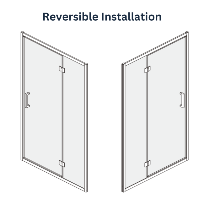 1200 x 800mm Brushed Brass Rectangular Hinged Shower Enclosure with Low Profile Shower Tray - Pavo