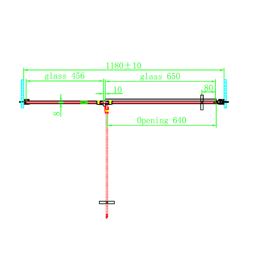 Grade A2 - Black 8mm Glass Rectangular Hinged Shower Enclosure 1200x800mm - Pavo