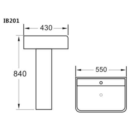 Modern Square Toilet and Basin Bathroom Suite with Comfort Height Toilet