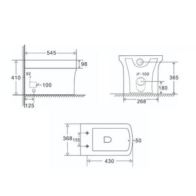 500mm Blue Cloakroom Toilet and Sink Unit with Chrome Fittings - Valetta