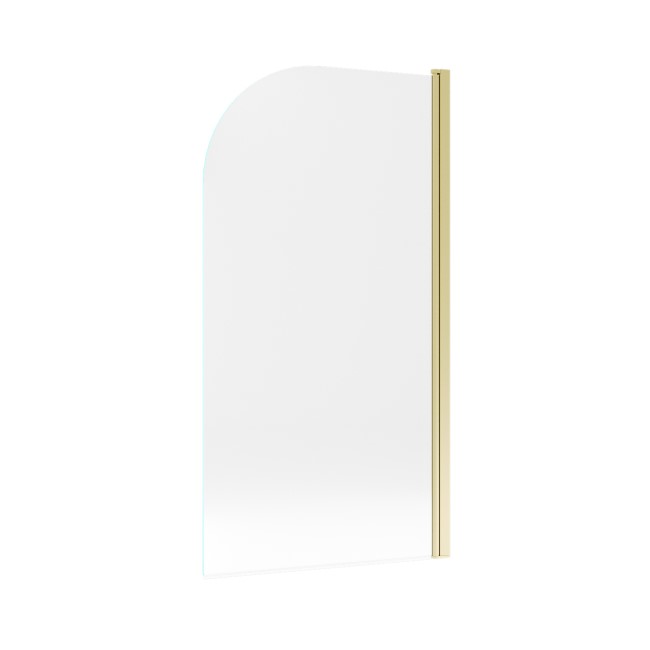 GRADE A2 - Brushed Brass Hinged Shower Bath Screen 1450 x 775mm - Taurus