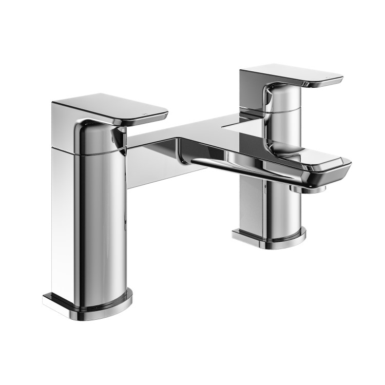 Chrome Bath and Basin Tap Set with Basin Waste- Zana