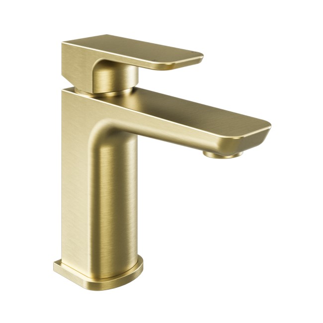 Zana Brushed Brass Basin Mixer Tap & Freestanding Tap Pack