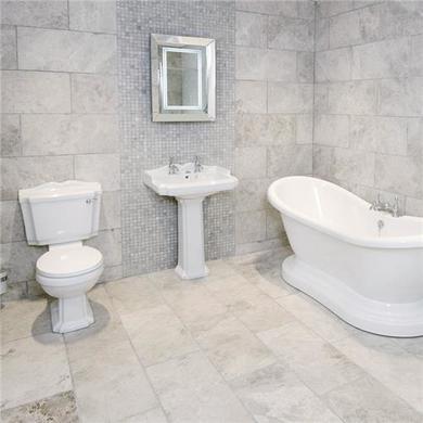 Silver Beige Tumbled Wall/Floor Tile