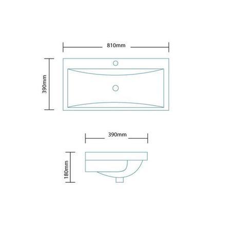 Auckland 800mm Wall Mounted Basin