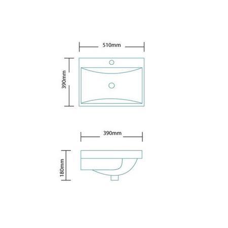 Auckland 500mm Wall Mounted Basin