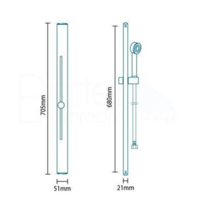 Chenai Premium Multi Function Slide Shower Rail Kit