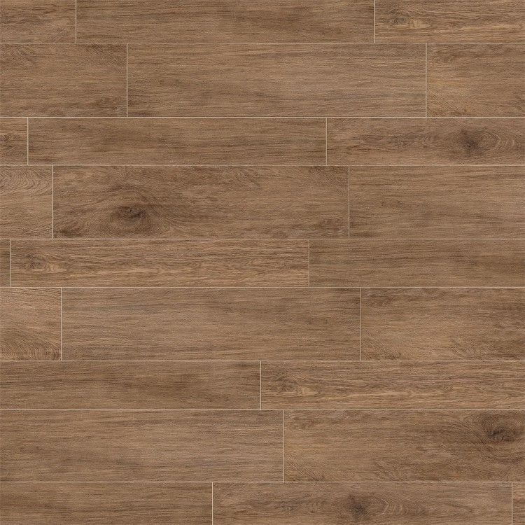 Trendwood Oak Natural Glazed Porcelain Rectified Floor Tile