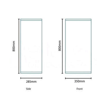 800mm Wall Hung Single Door Bathroom Cabinet White - Voss