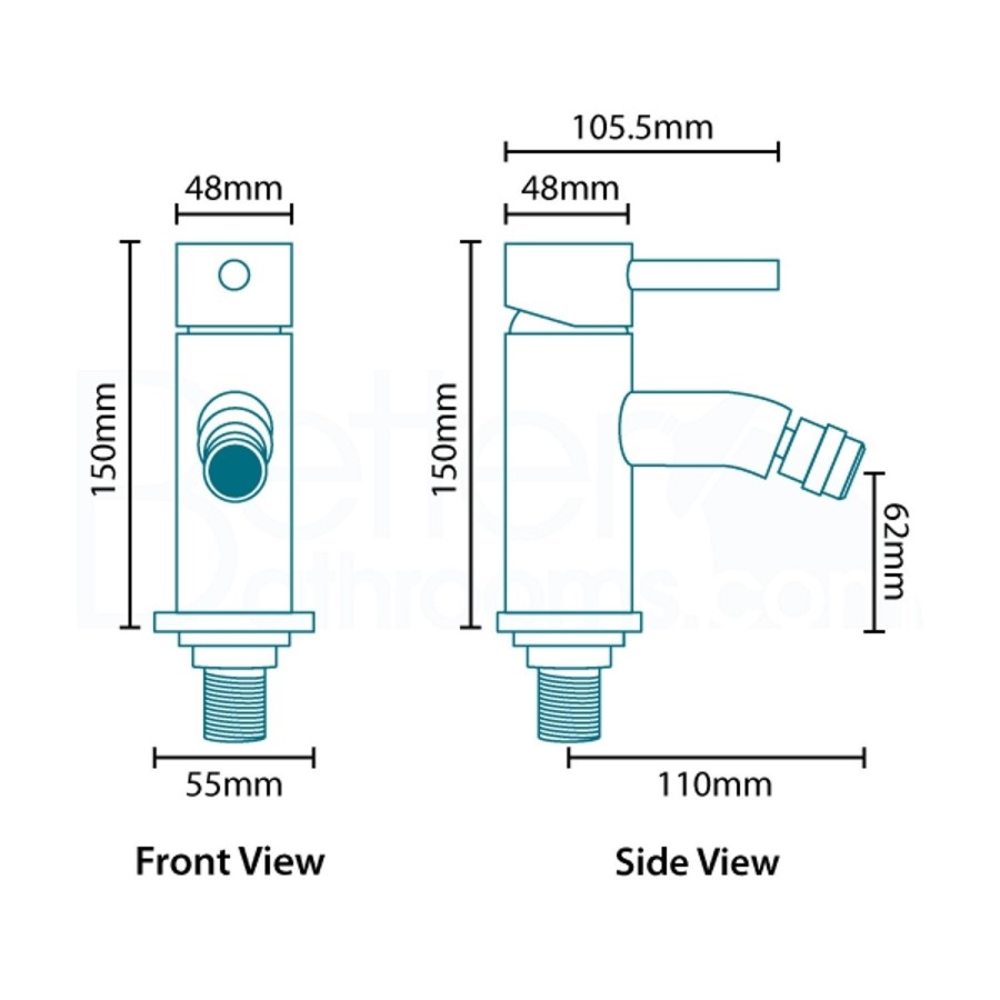 Round Chrome Bidet Mixer Tap - S9