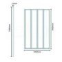 Large Straight 4 Fold Bath Shower Screen - H1400 x W1000mm