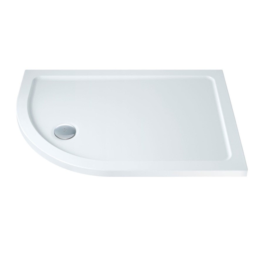 Offset Quadrant Left Hand Low Profile Shower Tray - 1200 x 800mm - Slim Line